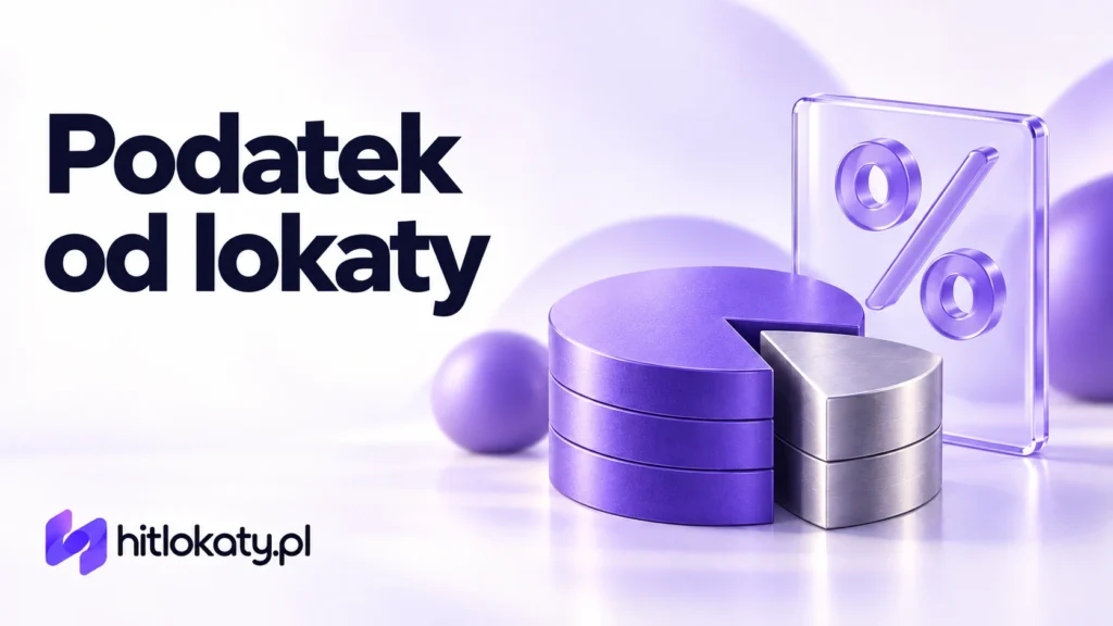 Podatek od lokaty – stos monet z wydzieloną częścią i symbolem procentu